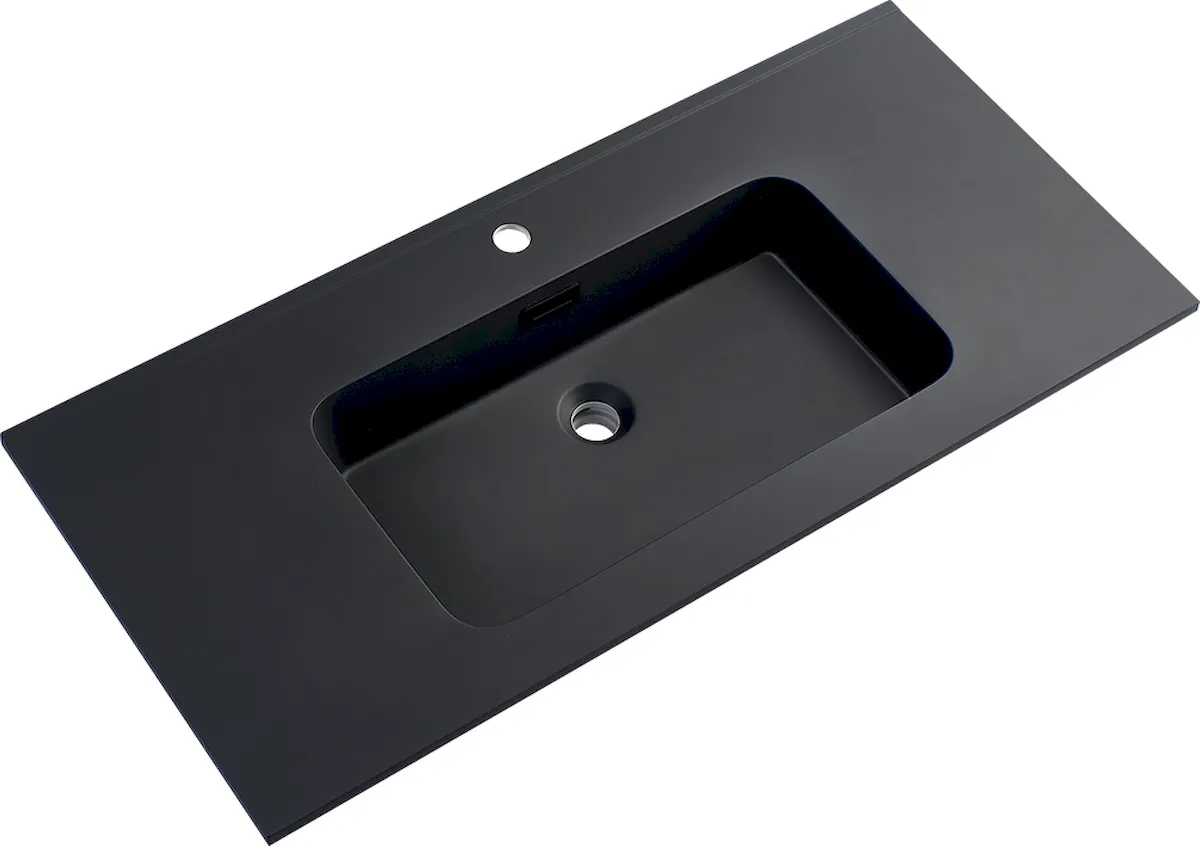 LH-B600 Modern Rectangular Polymarble Vanity Basin - 1000 mm option
