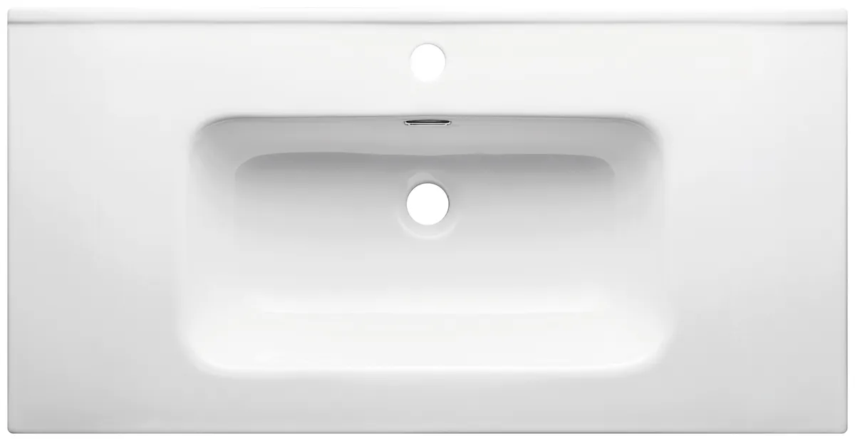 LH-CR1000 Rounded Intergrated Ceramic Vanity Basin(Bathroom Sink with Countertop) - 900 mm option