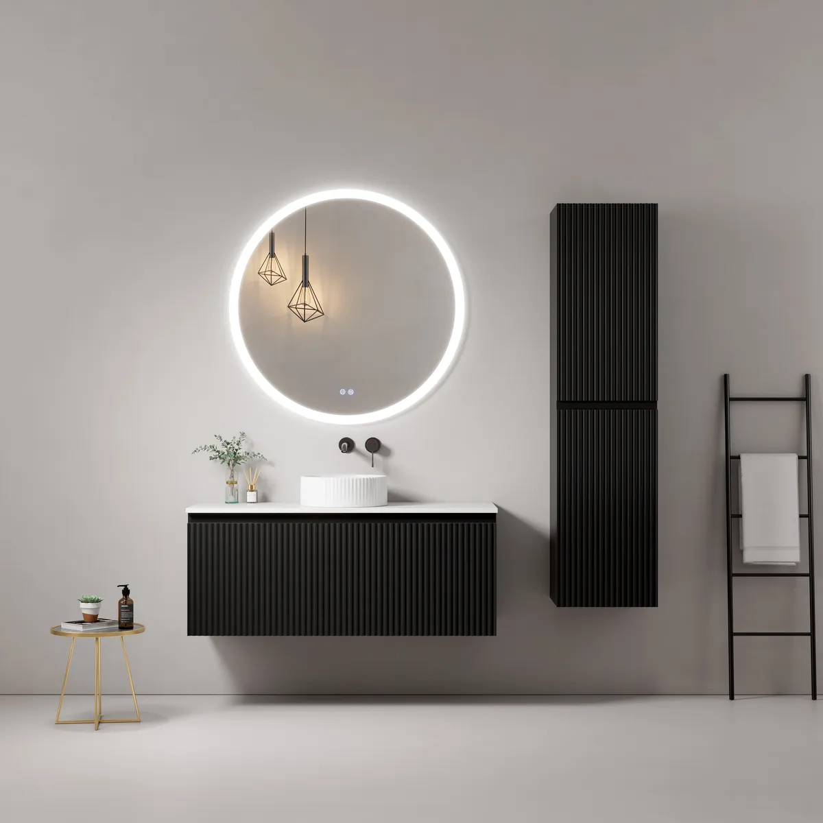 Linea Wall-Mounted Bathroom Vanity Cabinet with Inner Drawer