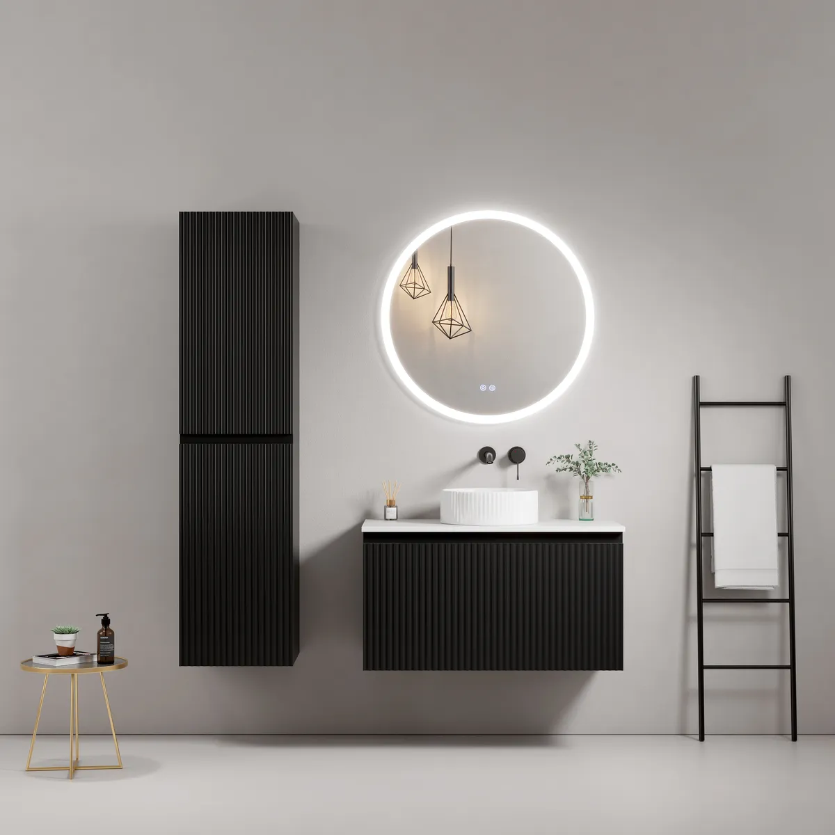Linea Wall-Mounted Bathroom Vanity Cabinet with Inner Drawer