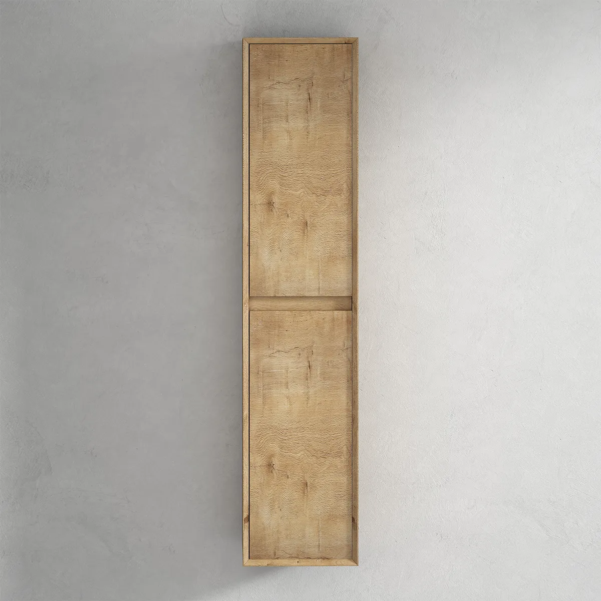 Aven Miter-Joint Wall-Mounted Side Cabinet - Seamless Flat Panel Double Door Unit