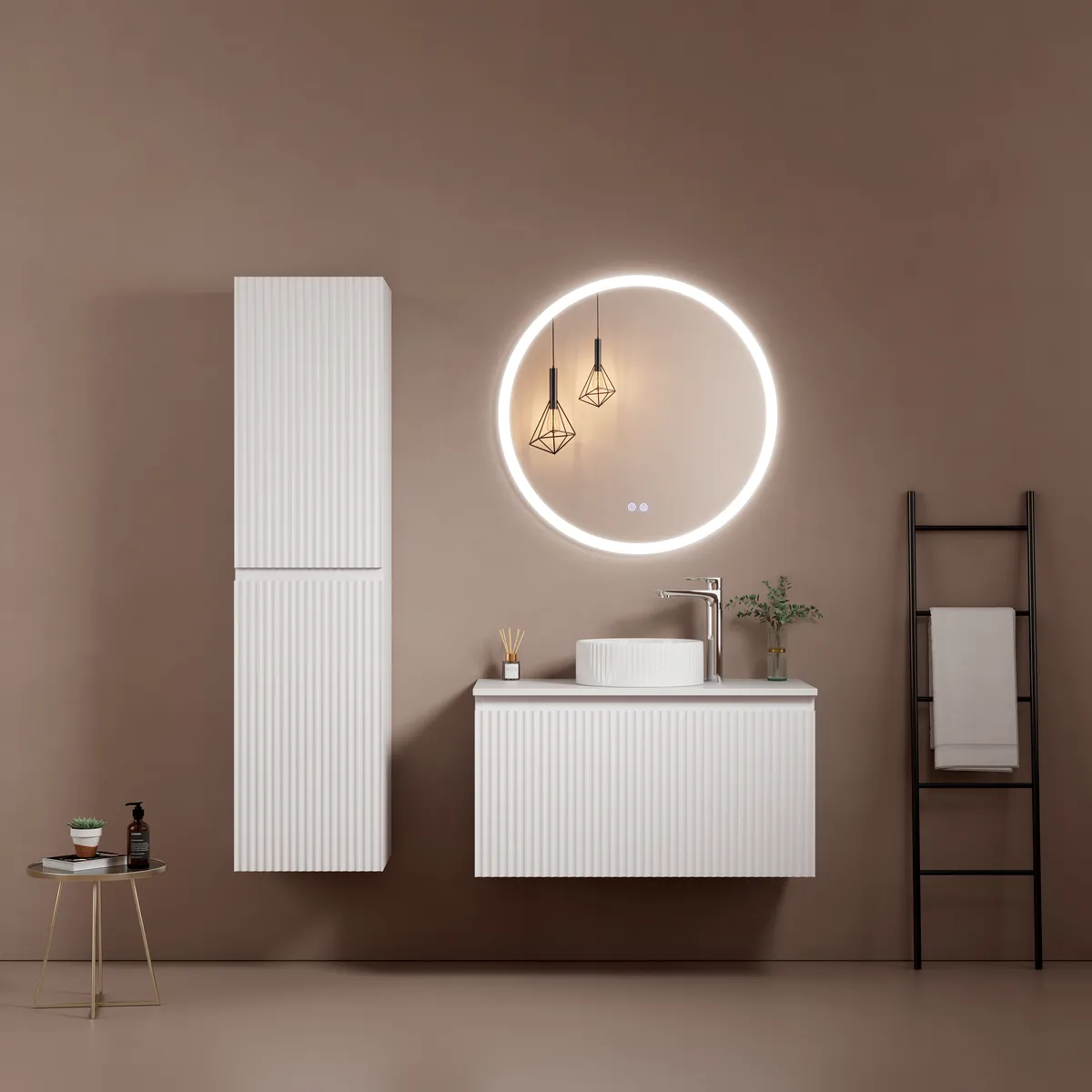 Linea Wall-Mounted Bathroom Vanity Cabinet with Inner Drawer