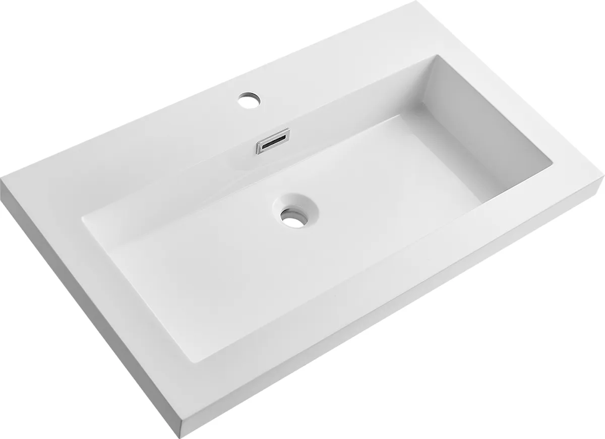 LH-F1000 Square Edge Vanity Basin with Thick Rim Design - 800 mm option