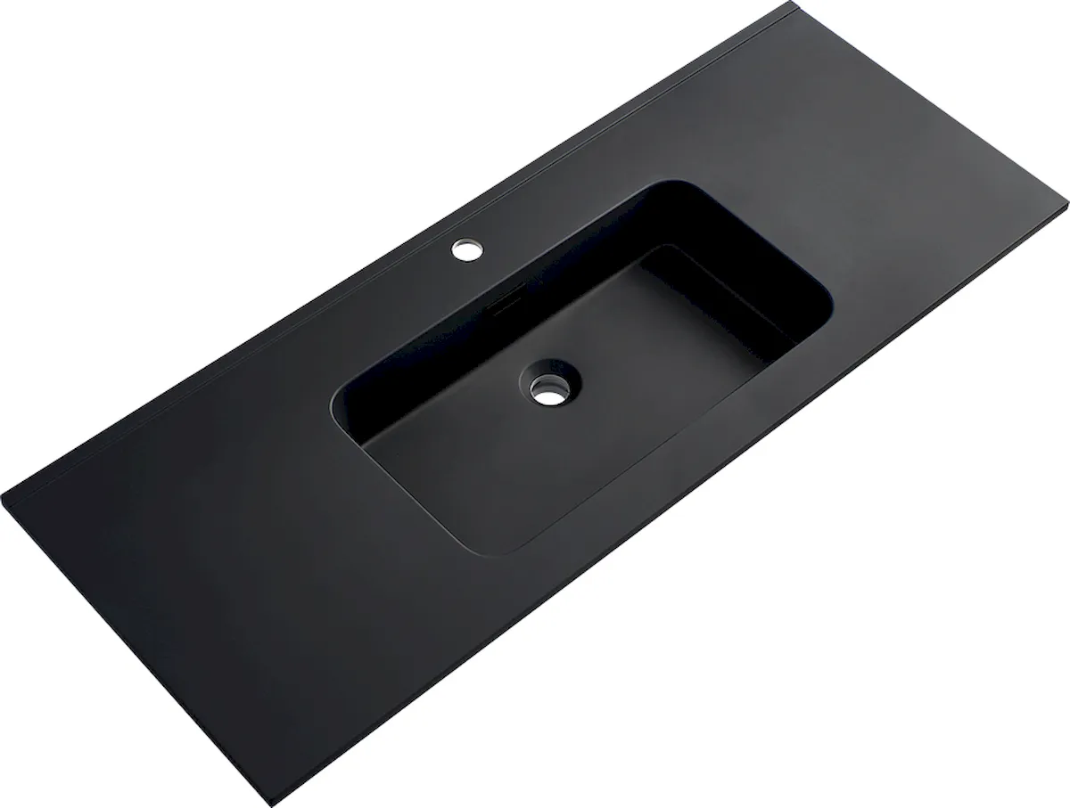 LH-B600 Modern Rectangular Polymarble Vanity Basin - 1200 mm option