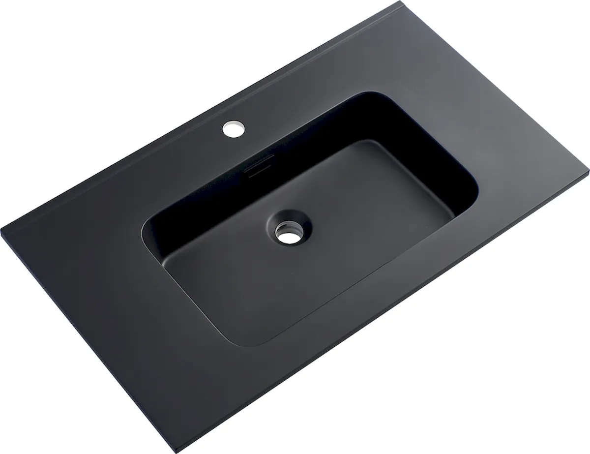 LH-B600 Modern Rectangular Polymarble Vanity Basin - 800 mm option