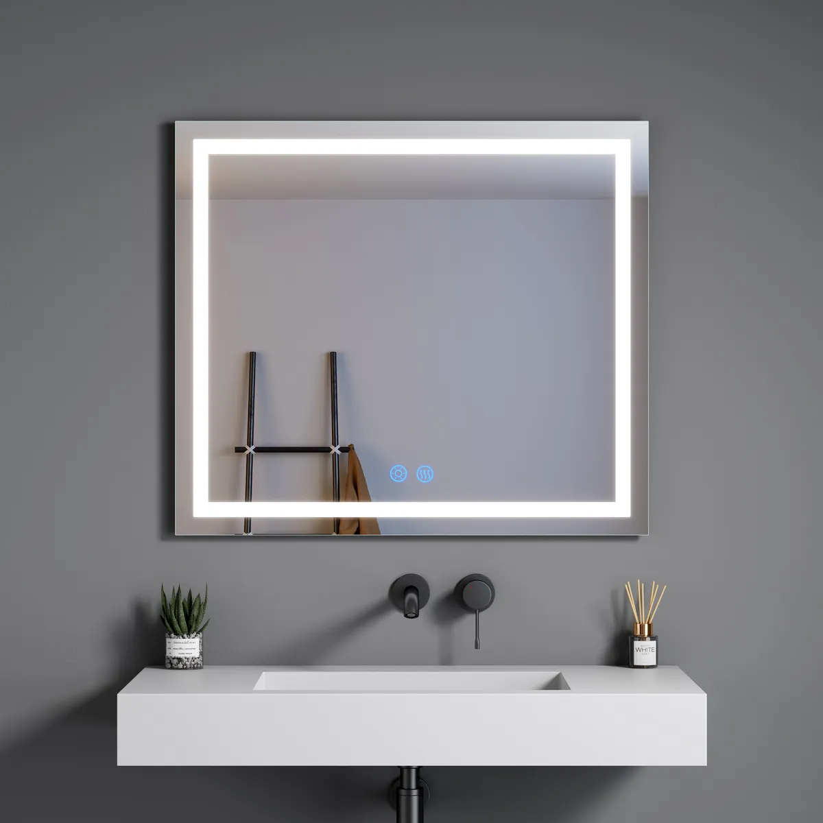 LM-S03 In-Set Perimeter Wall Mounted Vanity Mirror - gallery view 2